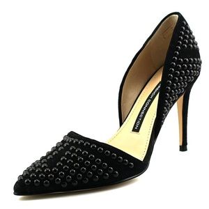 French Connection Ellis Women Pointed Toe Suede Black Heels